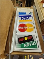 Metal Credit Card Pole Sign