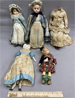 Bisque Head Dolls Lot Collection