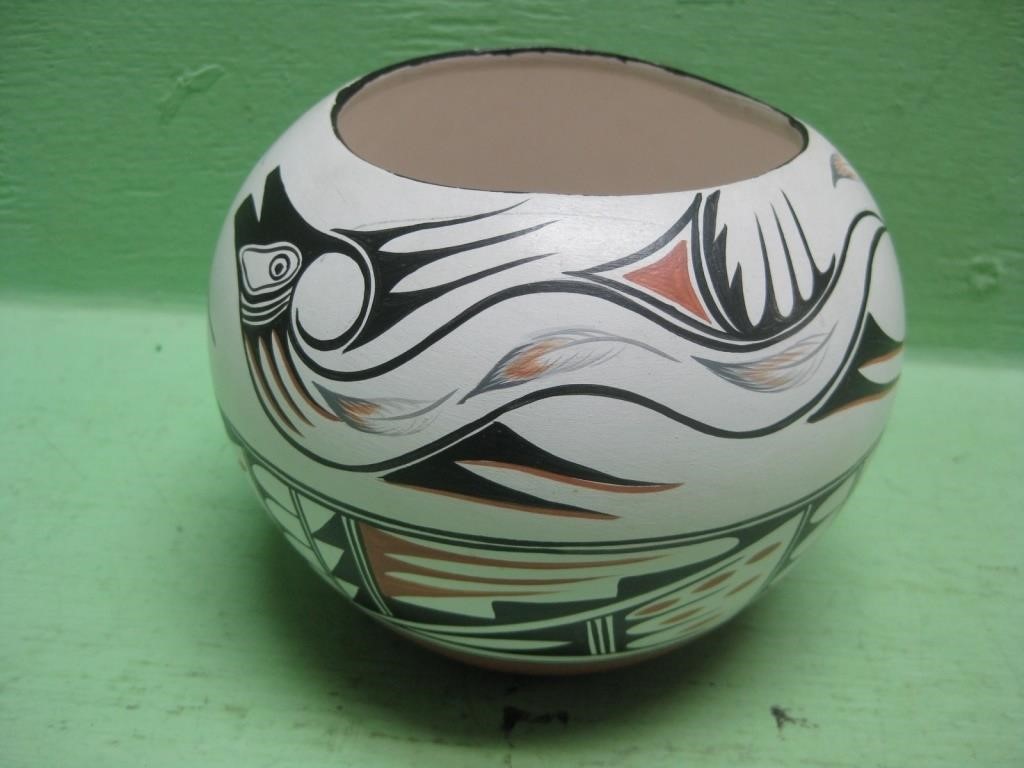 Jemez Native American Vase / Pot - Signed