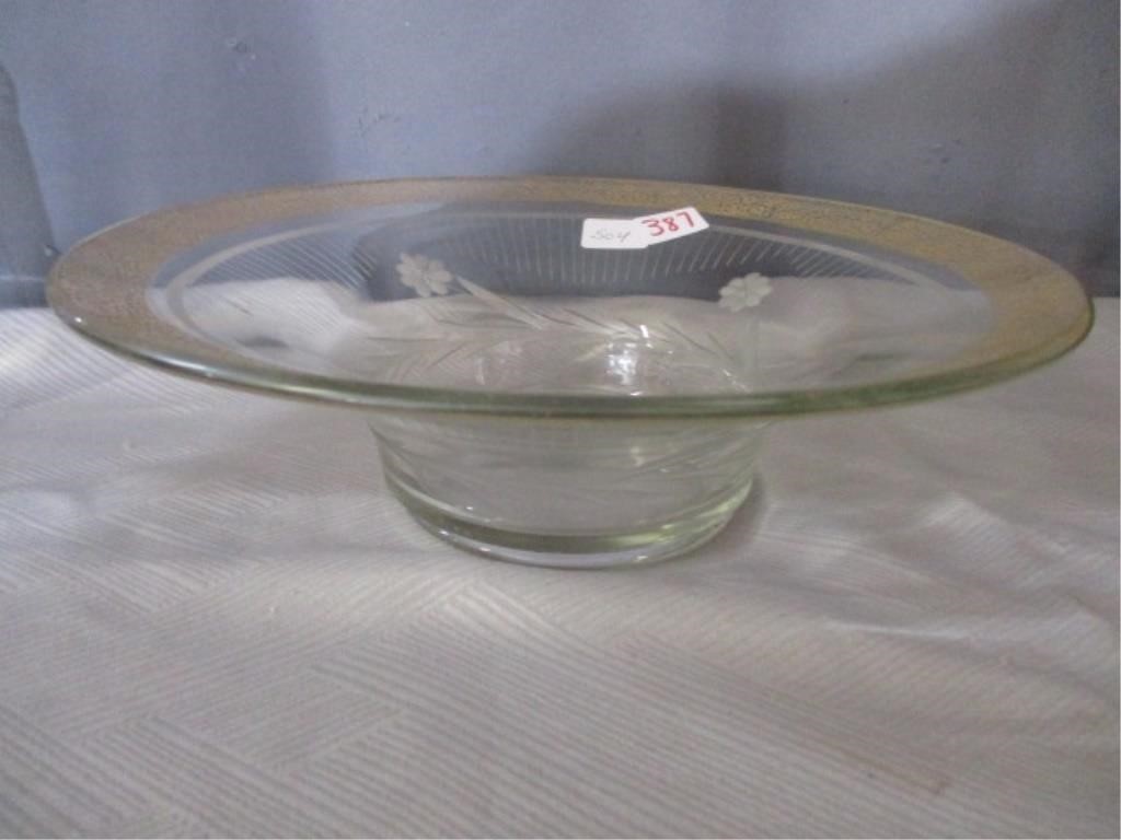 gold trim fruit bowl