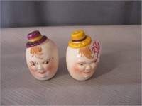 Laurel and hardy salt and pepper shakers