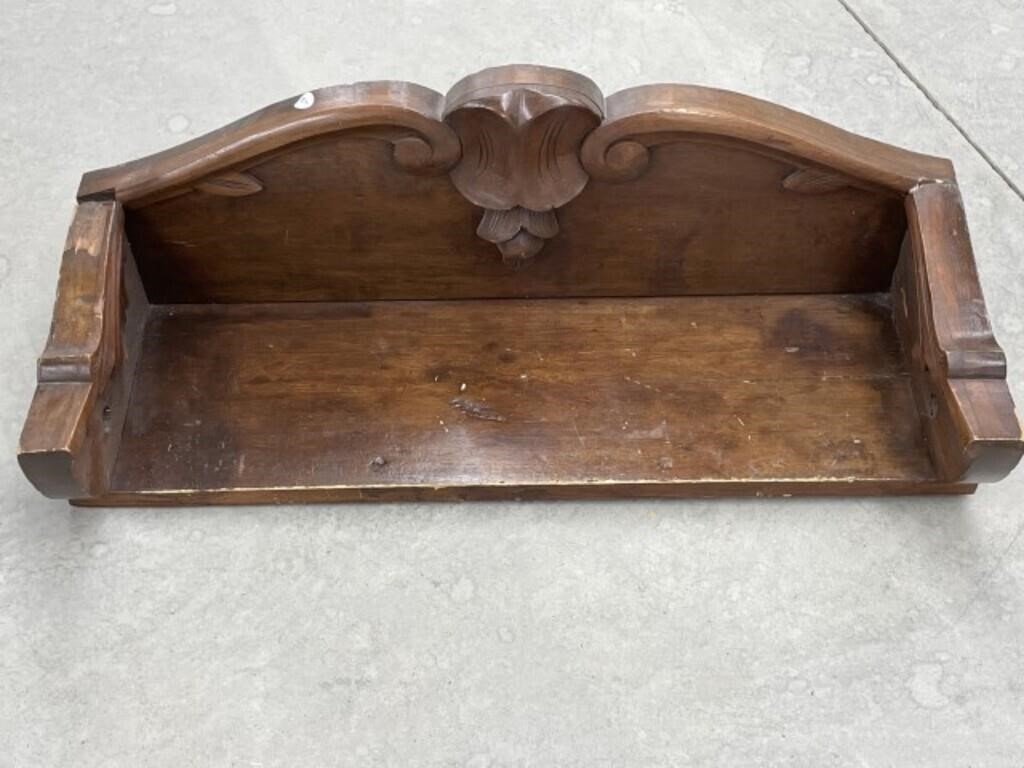 Antique Wood Topper with Holes for Dowel
