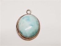 Larimar Silver Pendant