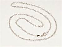 Silver Chain Necklace 22" Long Stamped 925