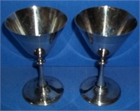 2 primrose E.P brass goblets