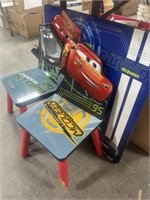 PAIR OF CARS CHAIRS AND TABLE