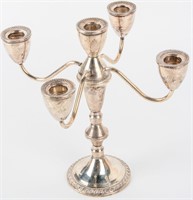 Weighted Sterling Silver Candelabra Candle Holder