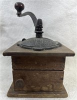 Vintage Antique Coffee Grinder Wooden