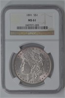 1891 Morgan Silver Dollar