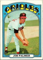 1972 Topps Baseball Lot of 2 w/ Jim Palmer
