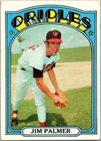 1972 Topps Baseball Lot of 2 w/ Jim Palmer