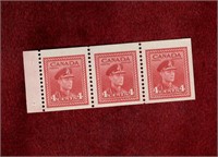 CANADA MNH KING GEORGE VI BOOKLET PANE # 254b
