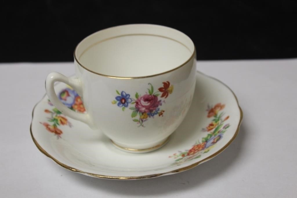 Clarence Bone China Cup and Saucer