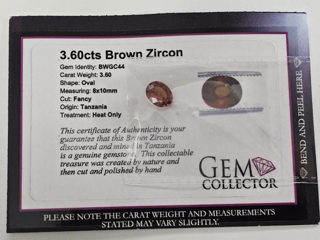 3.60cts Brown Zircon