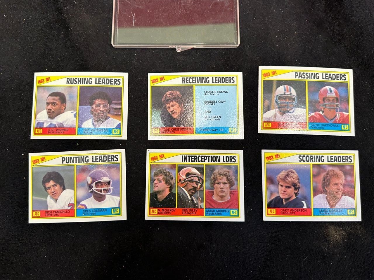 6 VINTAGE 1983 FOOTBALL CARDS