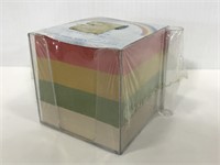 Vintage NOS rainbow post-it note desk cube