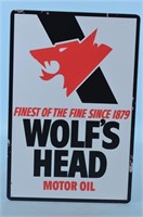Wolf's Head Metal Sign