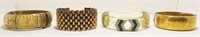 Vintage Bangle & Cuff Bracelets, One Bakelite