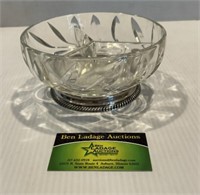 Glass Bowl with Sterling silver trim