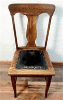Chaise vintage en bois de chêne
