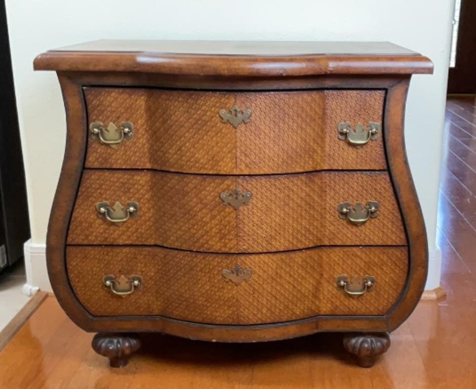 Bombay Chest with Leather Top