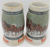 * Pair of Budweiser 1983 Clydesdale's 50th