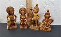 Set of 4 Vintage Hapa Wood Coco Joe's