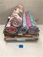 Fabric Squares and Assorted Printed Fabrics