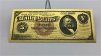 U.S. Collectible Gold Banknote