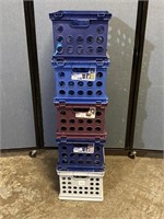 5 Sterilite Plastic Storage Crates