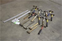 Assorted Hammers,Measuring Stick & 24" Caliper