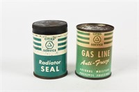 LOT 2 CITIES SERVICE RAD SEAL & ANTI-FREEZE CANS