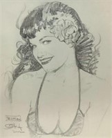 Olivia De Berardinis (b.1948) Charcoal On Paper