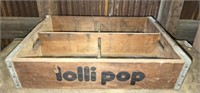 Vintage LOLLI POP Wooden Crate