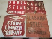 4pcs Vintage Cloth Sabel Steel AL Steel Flag Signs
