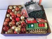 Assorted Christmas Lights and Ornaments