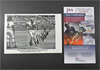 BOB WATSON AUTOGRAPH PHOTO CARD-JSA