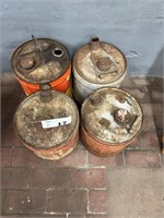 VTG. METAL OIL/ GAS CANS LOT