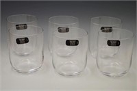 RIEDEL SET OF 6 DRINKING GLASSES CRYSTAL GERMANY