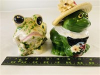 Misc frog planter and statue