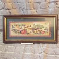 God Bless our Home Print 17"x9"