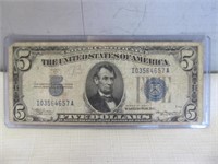 US $5 Silver Certificate Series 1934A