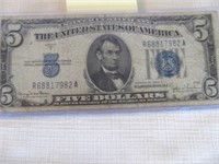 US $5 Silver Certificate Series 1934D