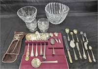 Group of antique and vintage silver plate
