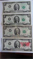 4-1976 Two Dollar Fed. Res. Notes, Neff & Simon