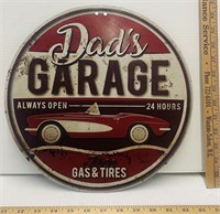 Vintage “Dad’s Garage” Metal Sign