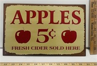 5¢ Apples Metal Sign