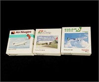 Lot of 3 miniature vintage model airplanes in the