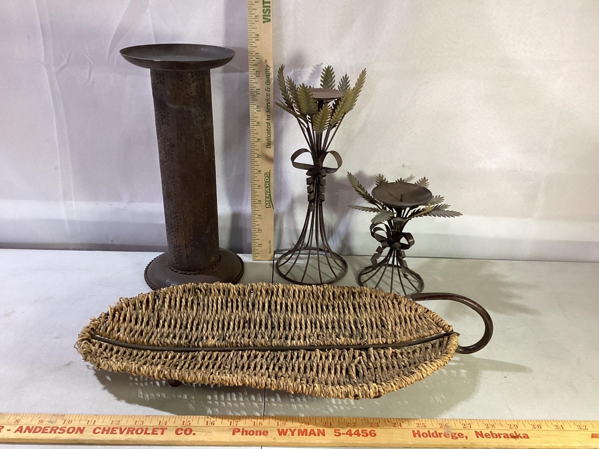 Candle Holders & Basket