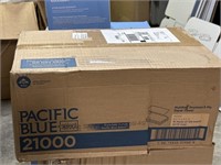 Pacific blue white 9” x 9” 16 packs of 125 towels